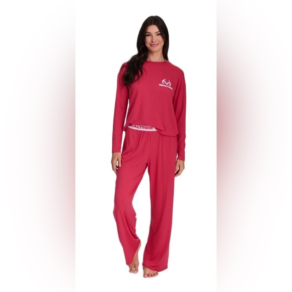 Realtree Other - 🦌REALTREE Women's 1X Long Sleeve Wide Leg Pant Pajama Lounge Sleep Set Pockets 😍